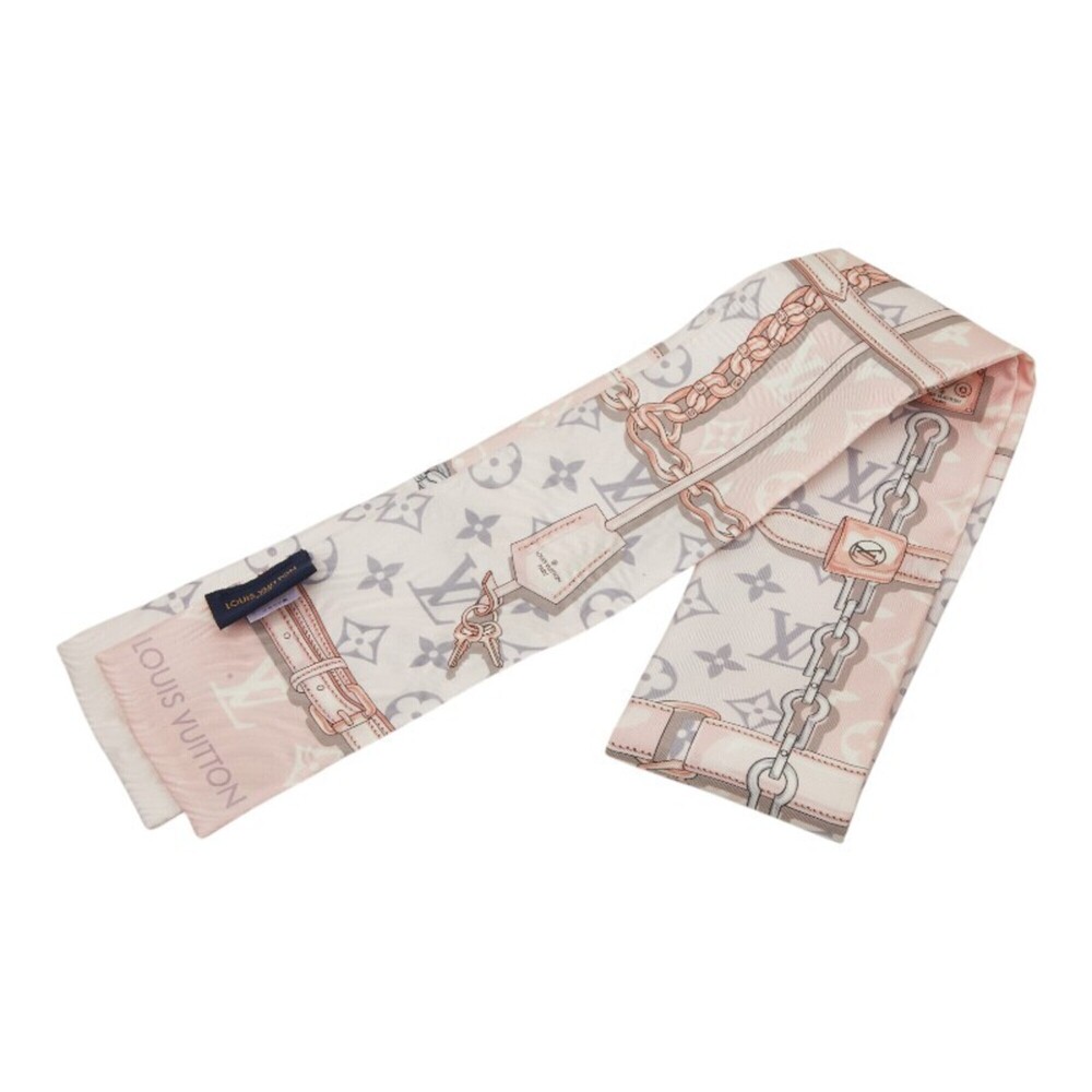 Louis Vuitton Bandeau Monogram Confidential Scarf M70637 Pink Multicolor Silk...